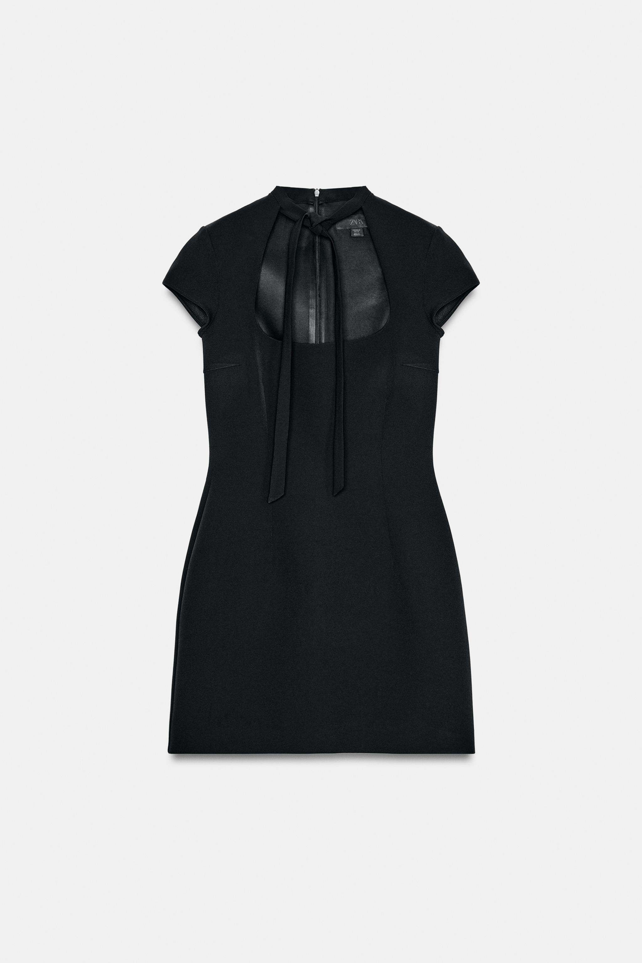SHORT POLKA DOT TIE DRESS